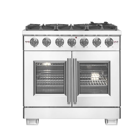 Forno Capriasca 36In. Freestanding French Door Gas Range FFSGS6460-36
